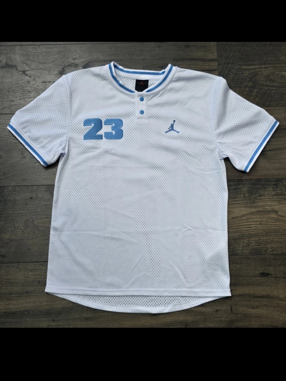 Jordan 23 Elevated Mesh Jersey White Blue Boys Youth Medium M 10-12 Yrs EUC